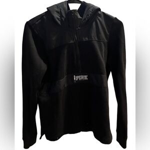 PINK XS Black Half Zip Hoodie